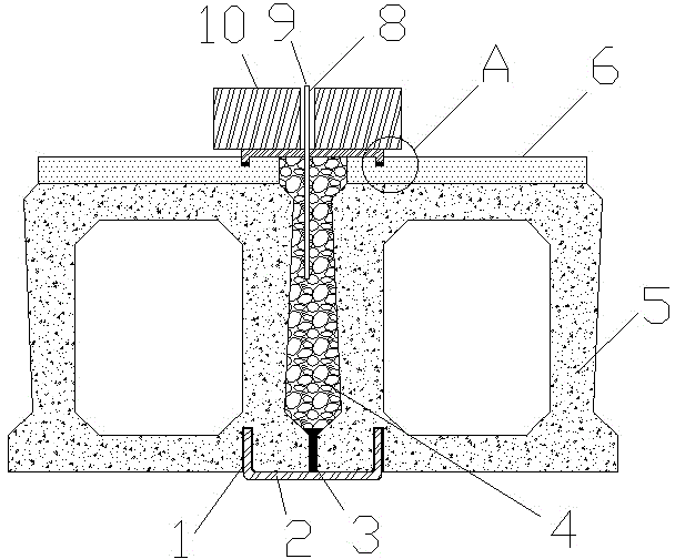 Structure for rapidly restoring hinge joint of hollow slab bridge and construction method thereof