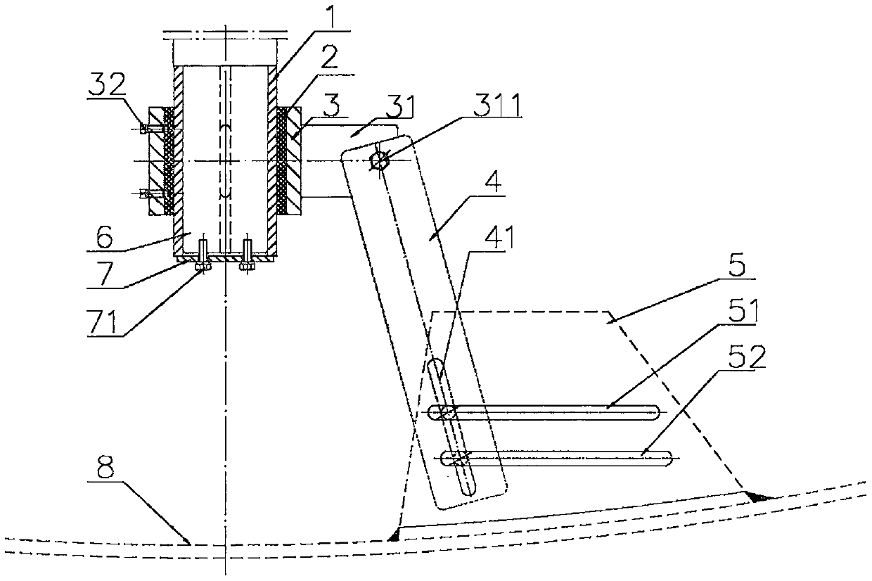 Detachable stirring tank bottom bearing