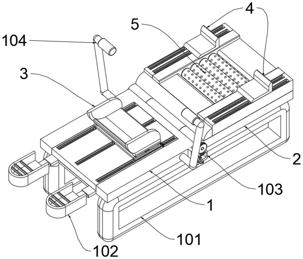 Convenient lumbar vertebra exercising device for neurosurgery department