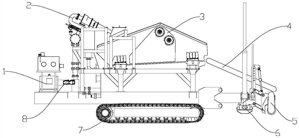 Integrated tailing damming machine