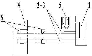 Loading and unloading device for engine cylinder block machining