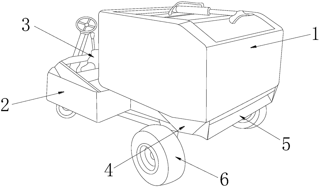 Cattle housing grass spreading machine capable of rapidly drying wet ground