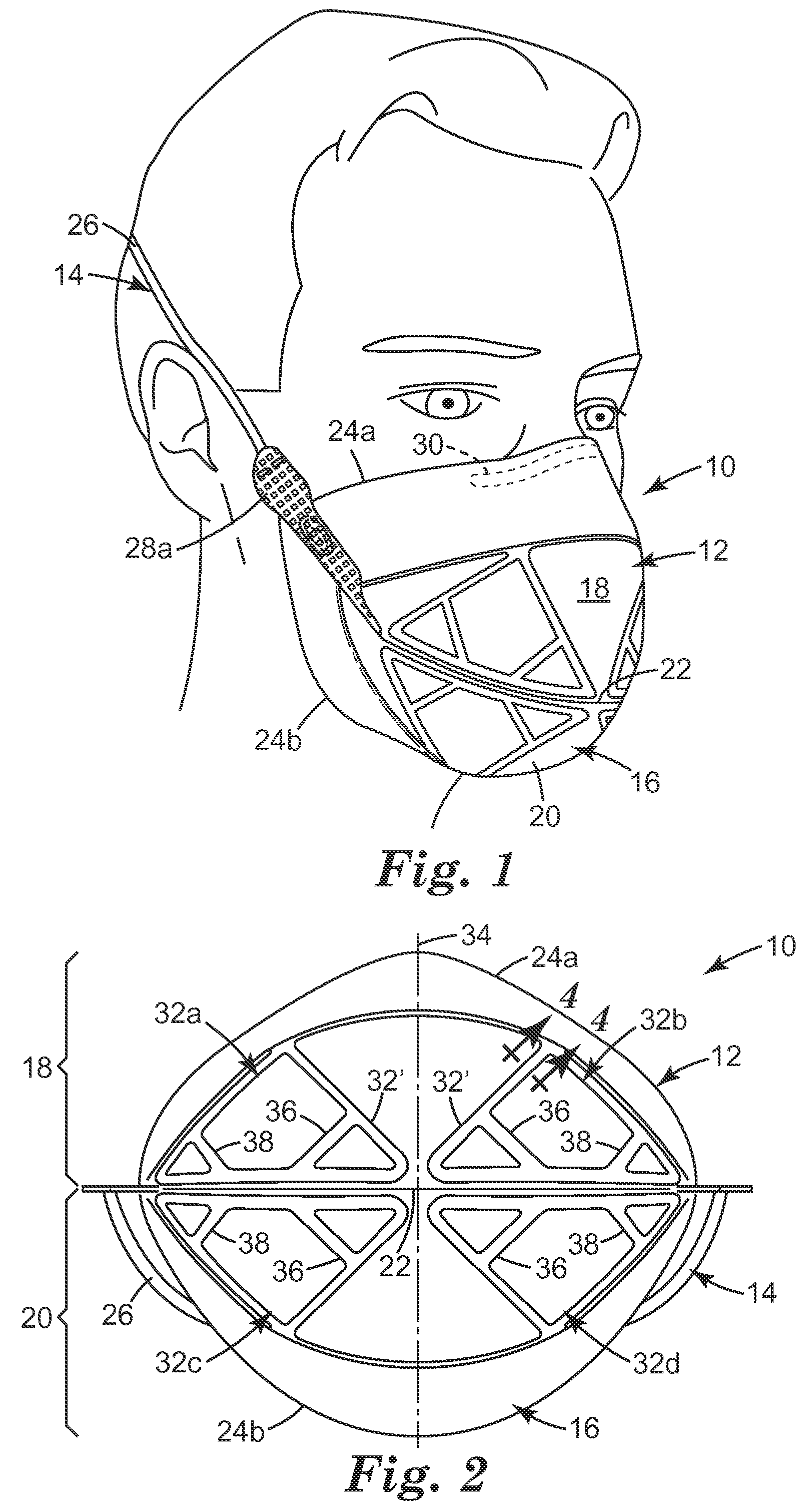 Flat-fold filtering face-piece respirator having structural weld pattern