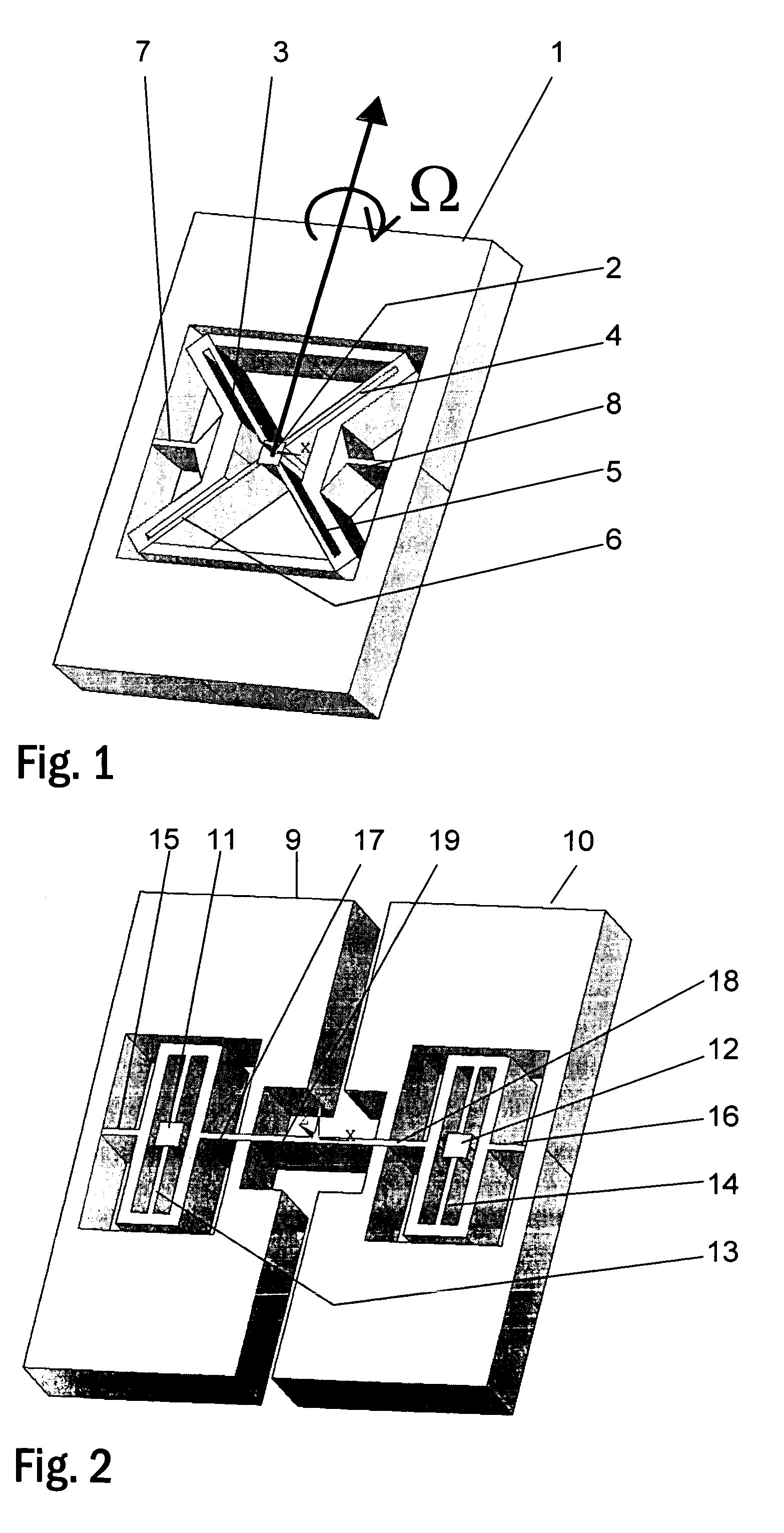 Oscillating micro-mechanical sensor of angular velocity