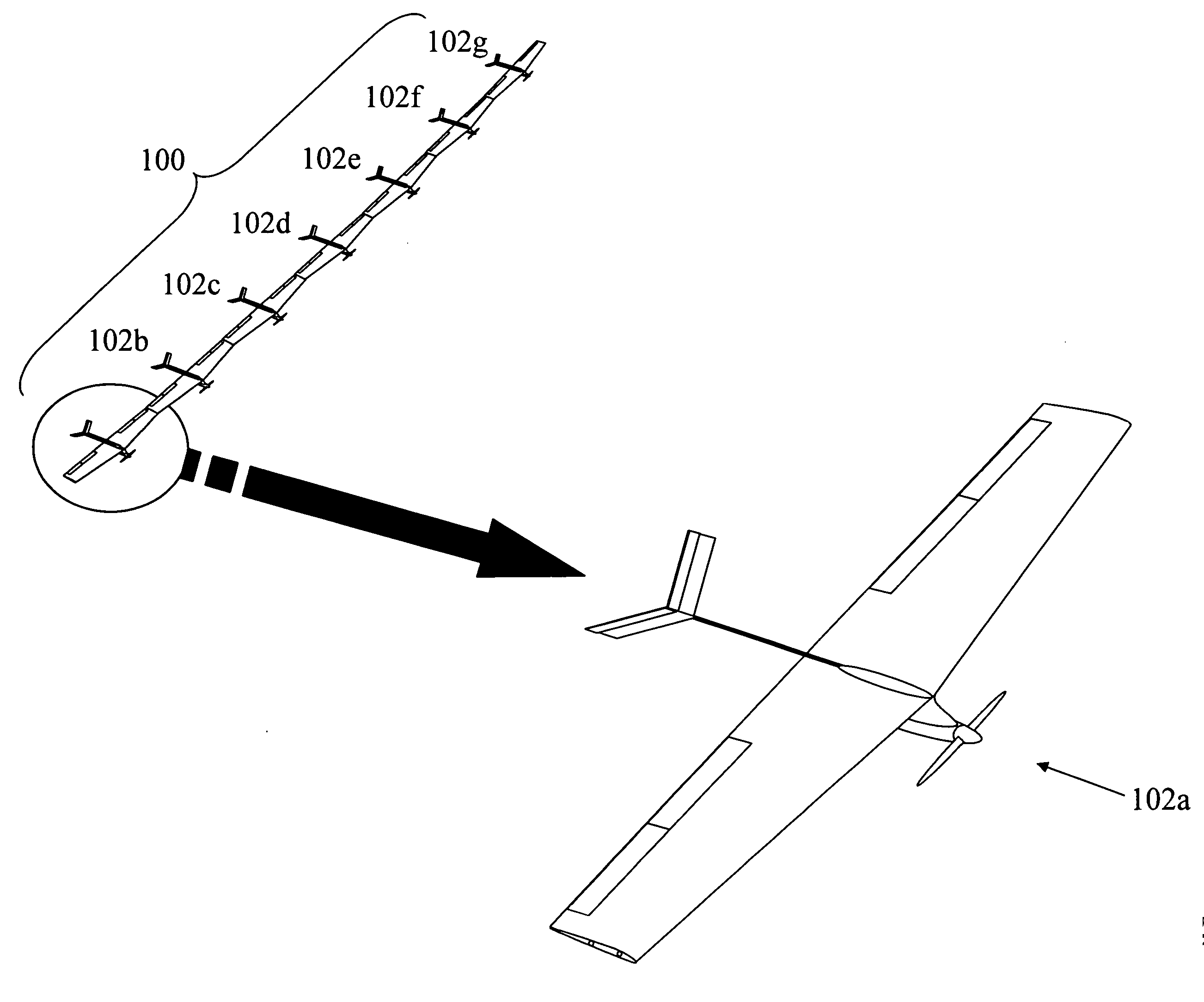 Modular articulated-wing aircraft