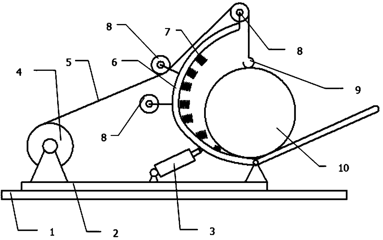 Underwater equipment deploying and recovering device