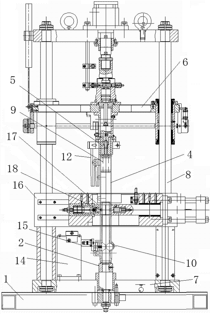 Rivet pressing mechanism of steering engine cylinder assembly