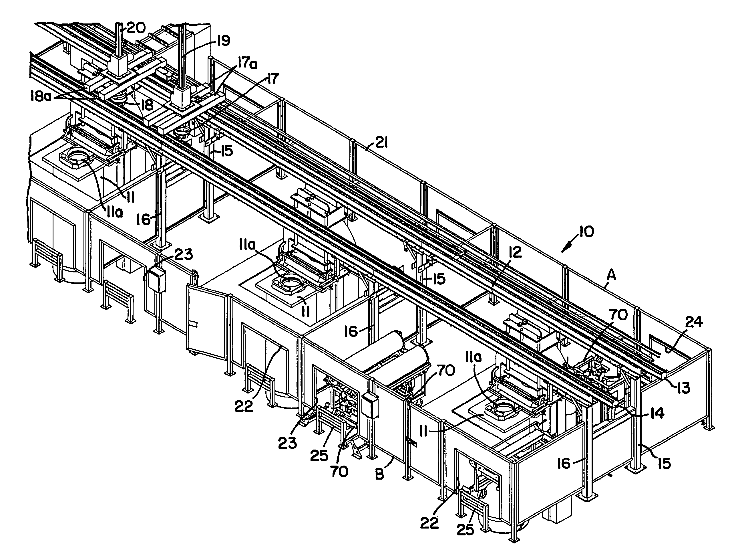 Method and apparatus for material handling for a food product using high pressure pasteurization