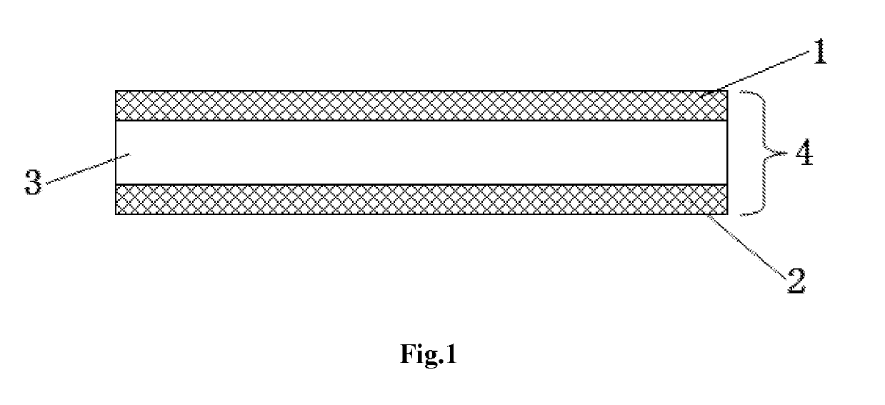 Co-extruded one-time-formed solar cell module backboard in three-layer structure