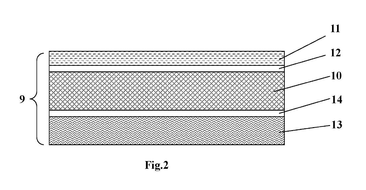 Co-extruded one-time-formed solar cell module backboard in three-layer structure