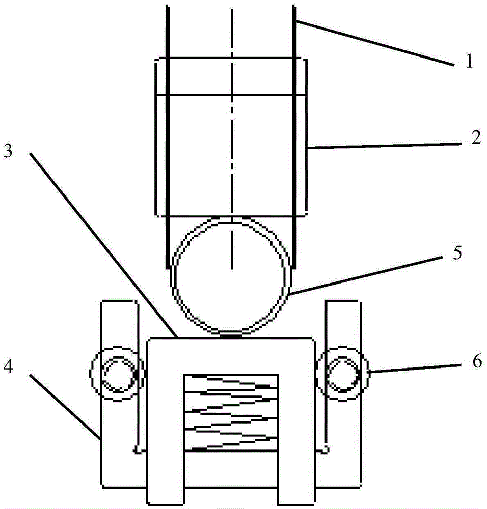 Electrode pin welding ring pressing device and method