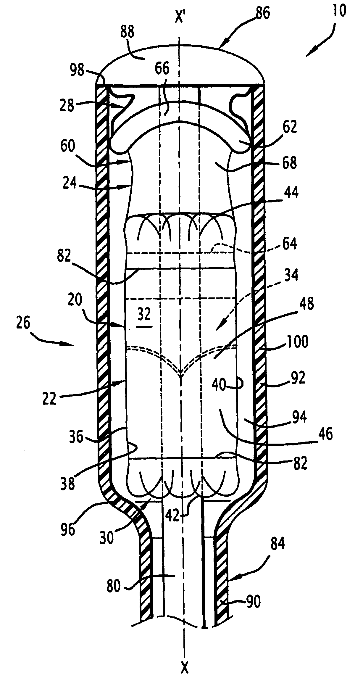 Device for treating a blood circulation conduit