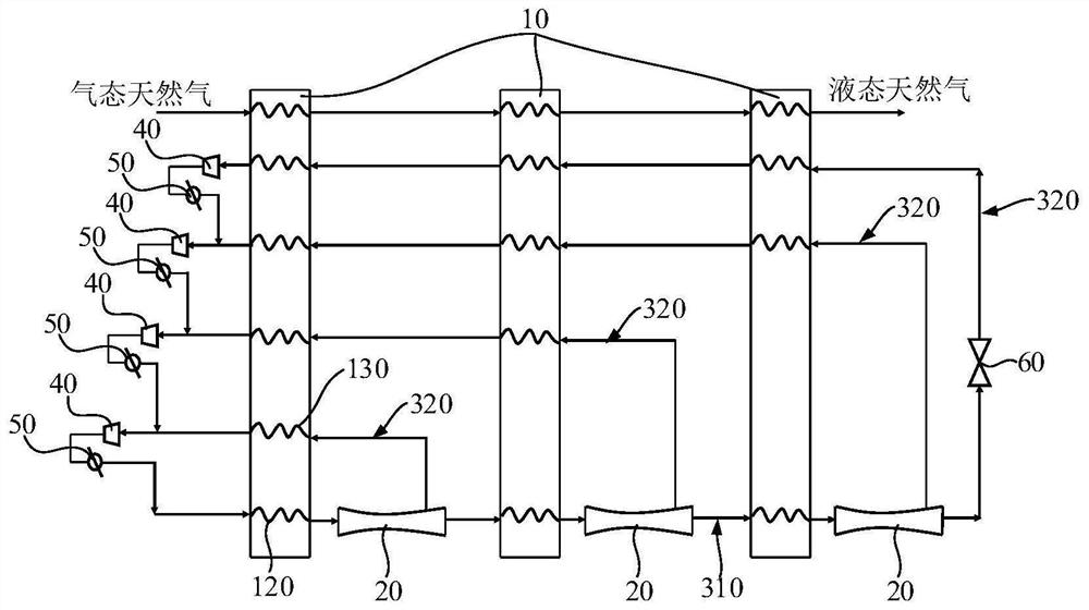 Natural gas liquefaction system for supersonic speed two-phase expansion refrigeration cycle