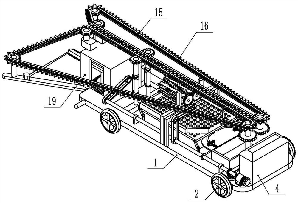 A peanut harvesting peanut seedling separation device