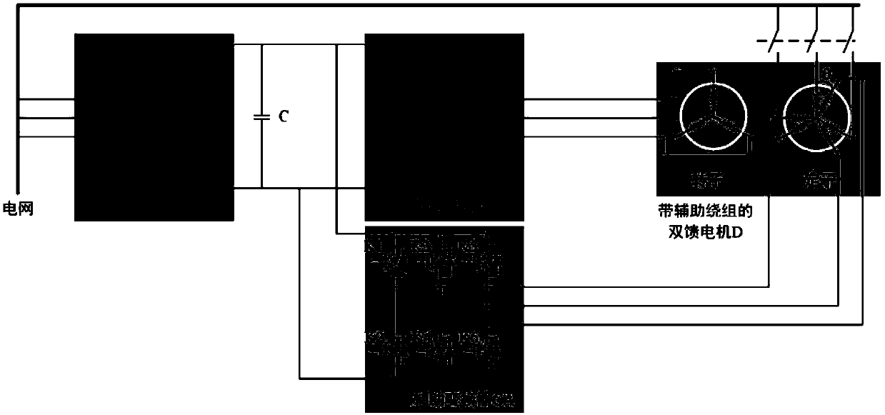 Auxiliary winding current control method and device for variable-speed constant-frequency water pumping energy-storage system