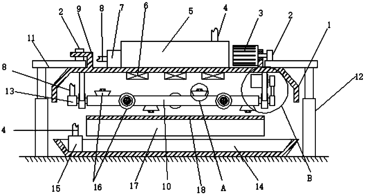 Corrugated paper board production line humidification device