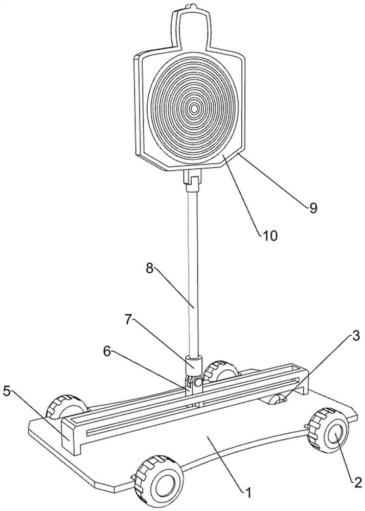 Movable target capable of rotating variously