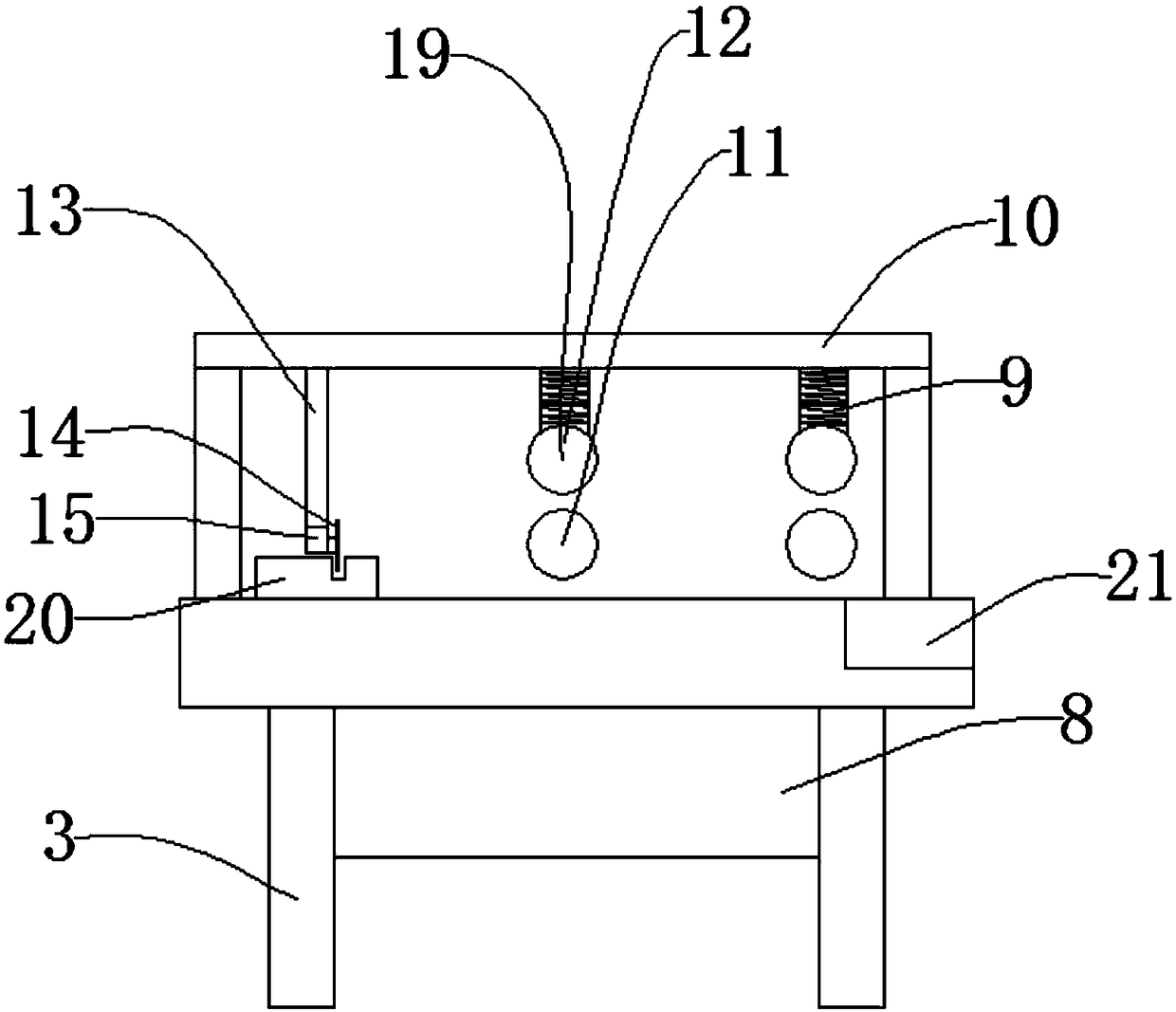 A peeling device for cable processing