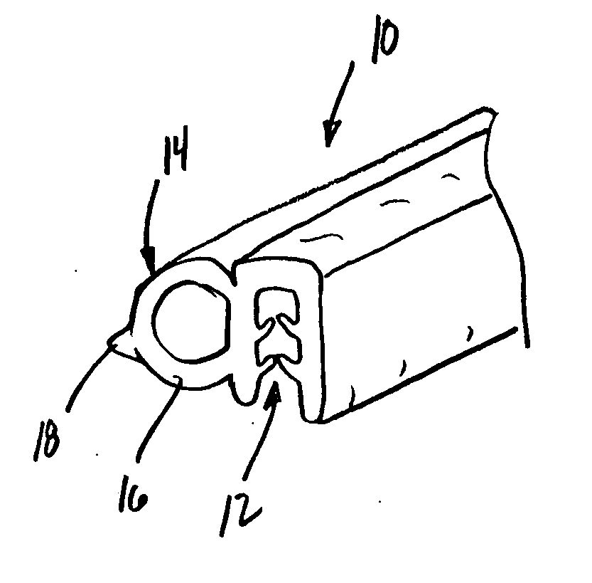 Thermoplastic vehicle weather stripping