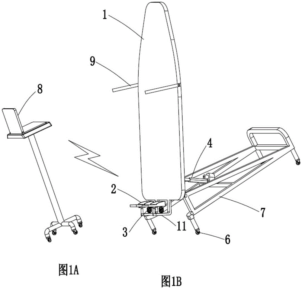 Standing bed provided with handrails and used for standing balance training