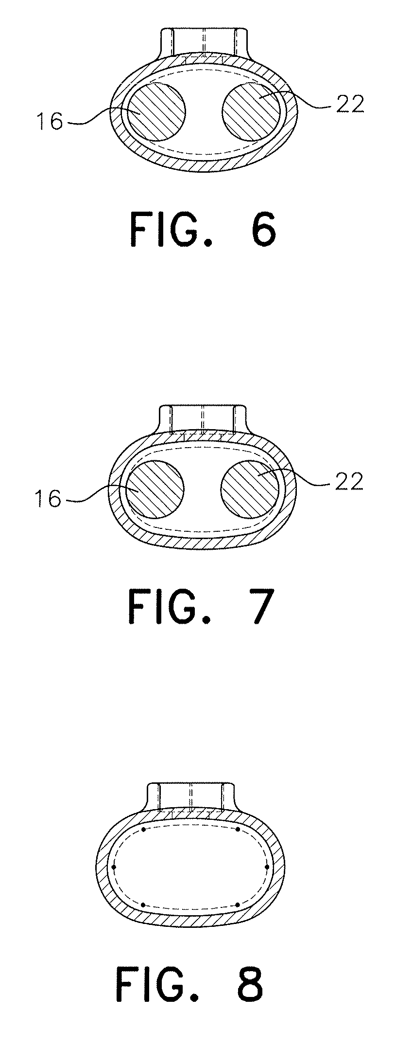 Splice sleeve with elliptical or compound curve cross section