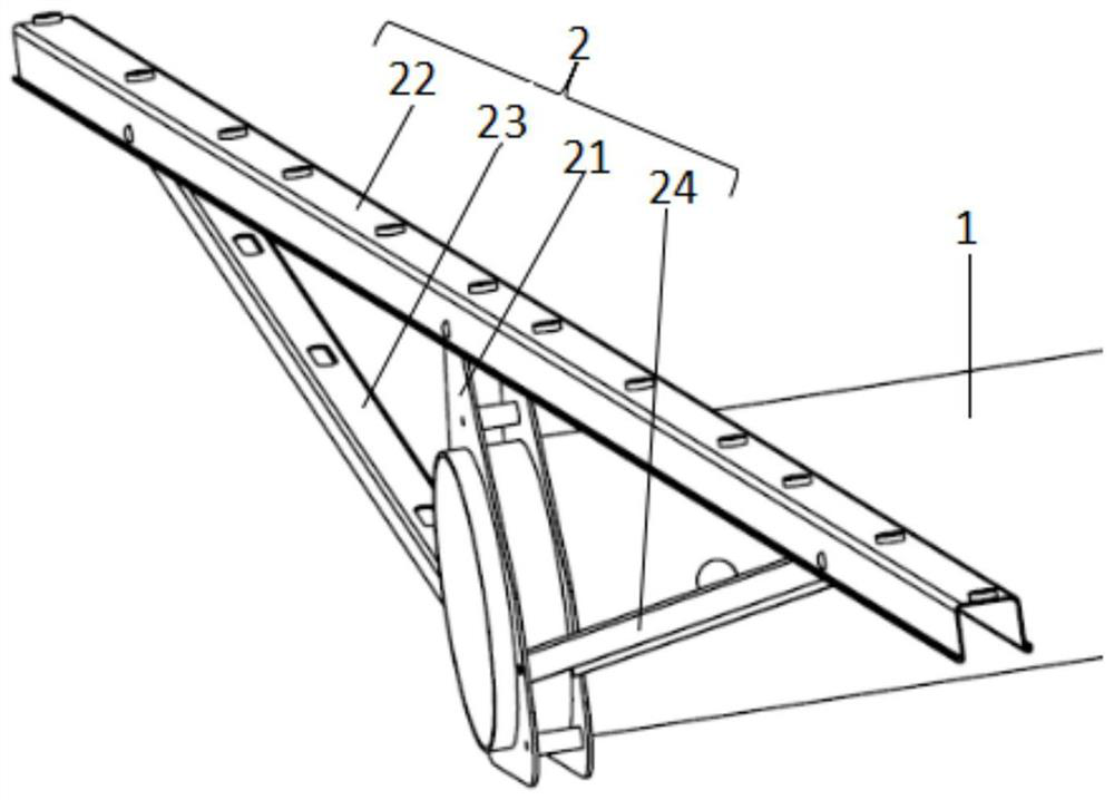 A heliostat frame