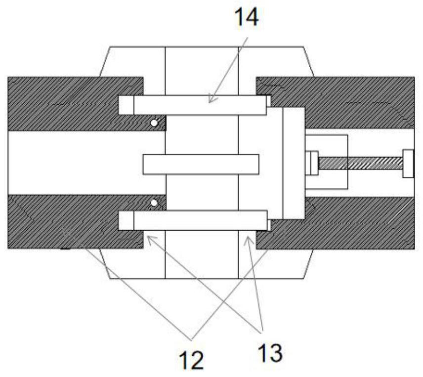 Flexible guide rail of the first conveying channel of the packaging machine