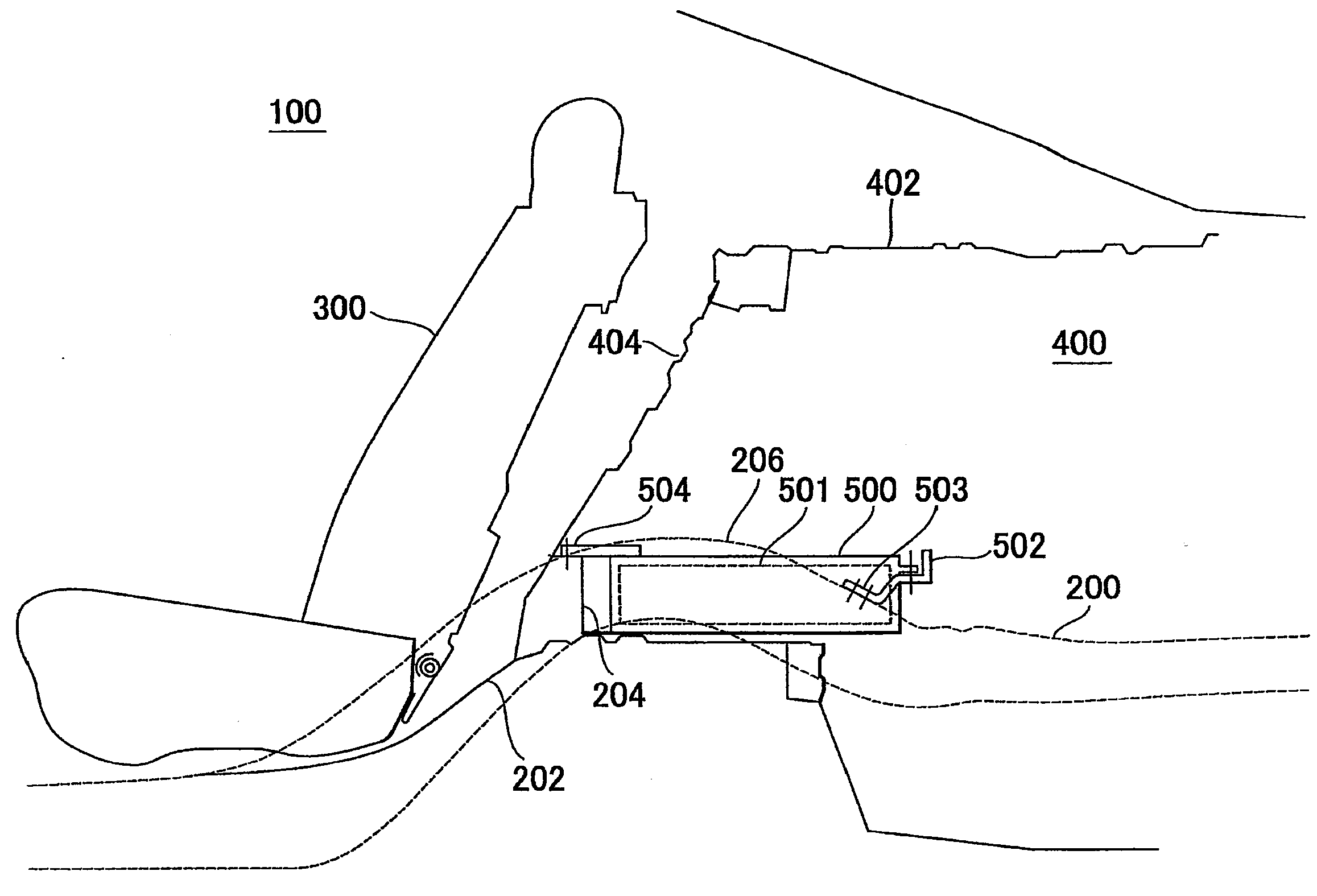 Mounting structure for storage battery device