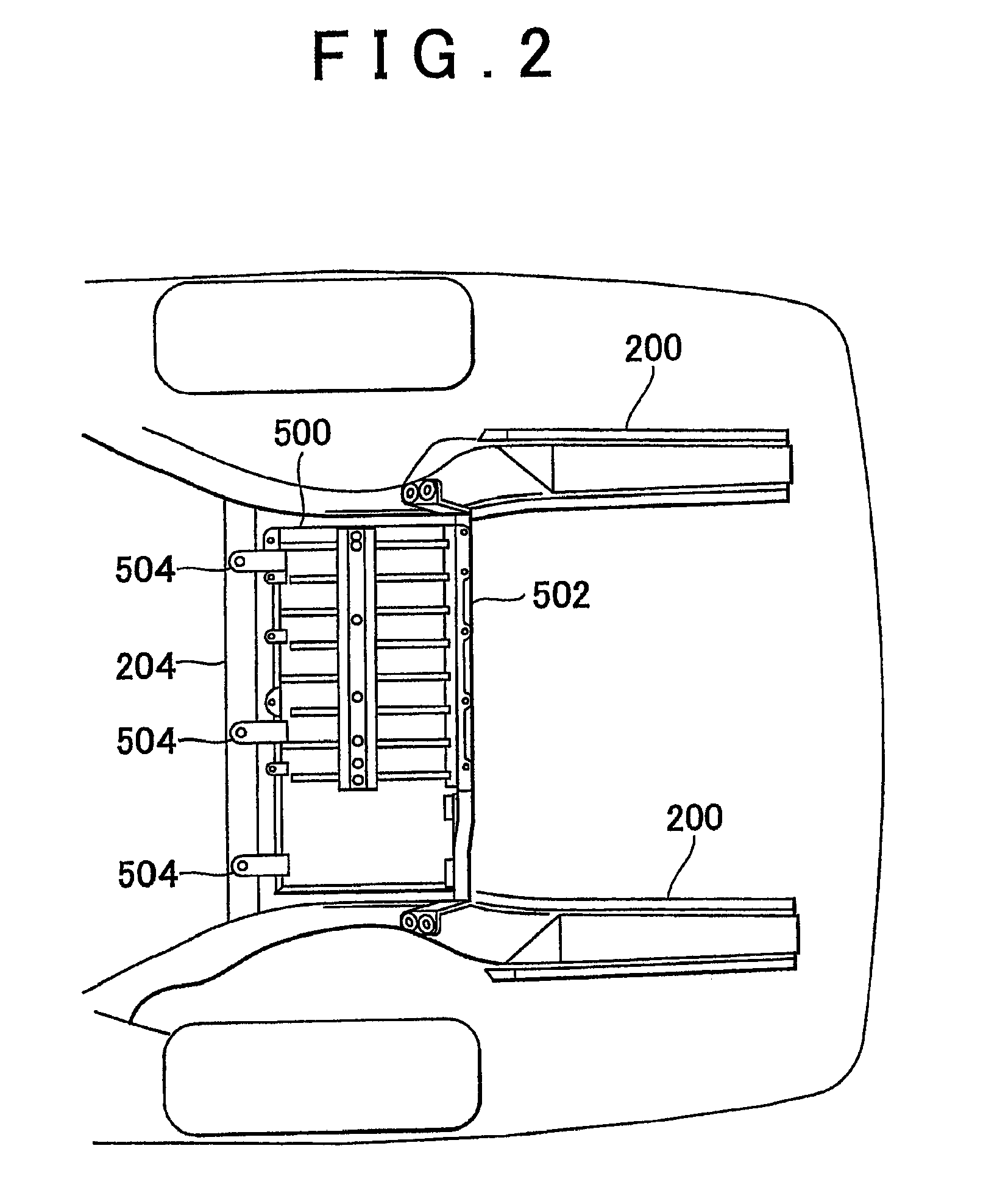 Mounting structure for storage battery device