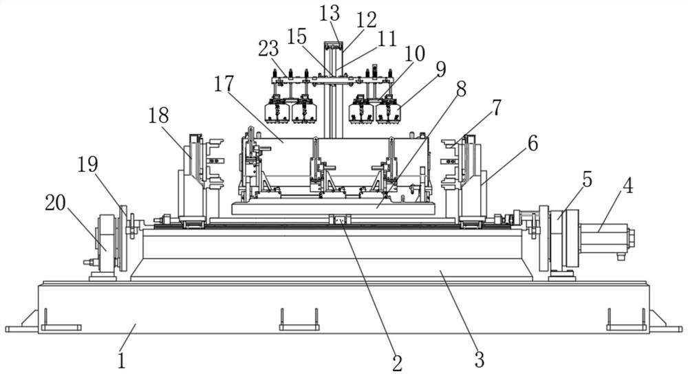 An integrated equipment for building axle tube processing