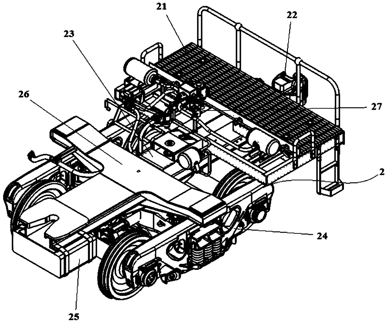 Highway-railway combined transport box van