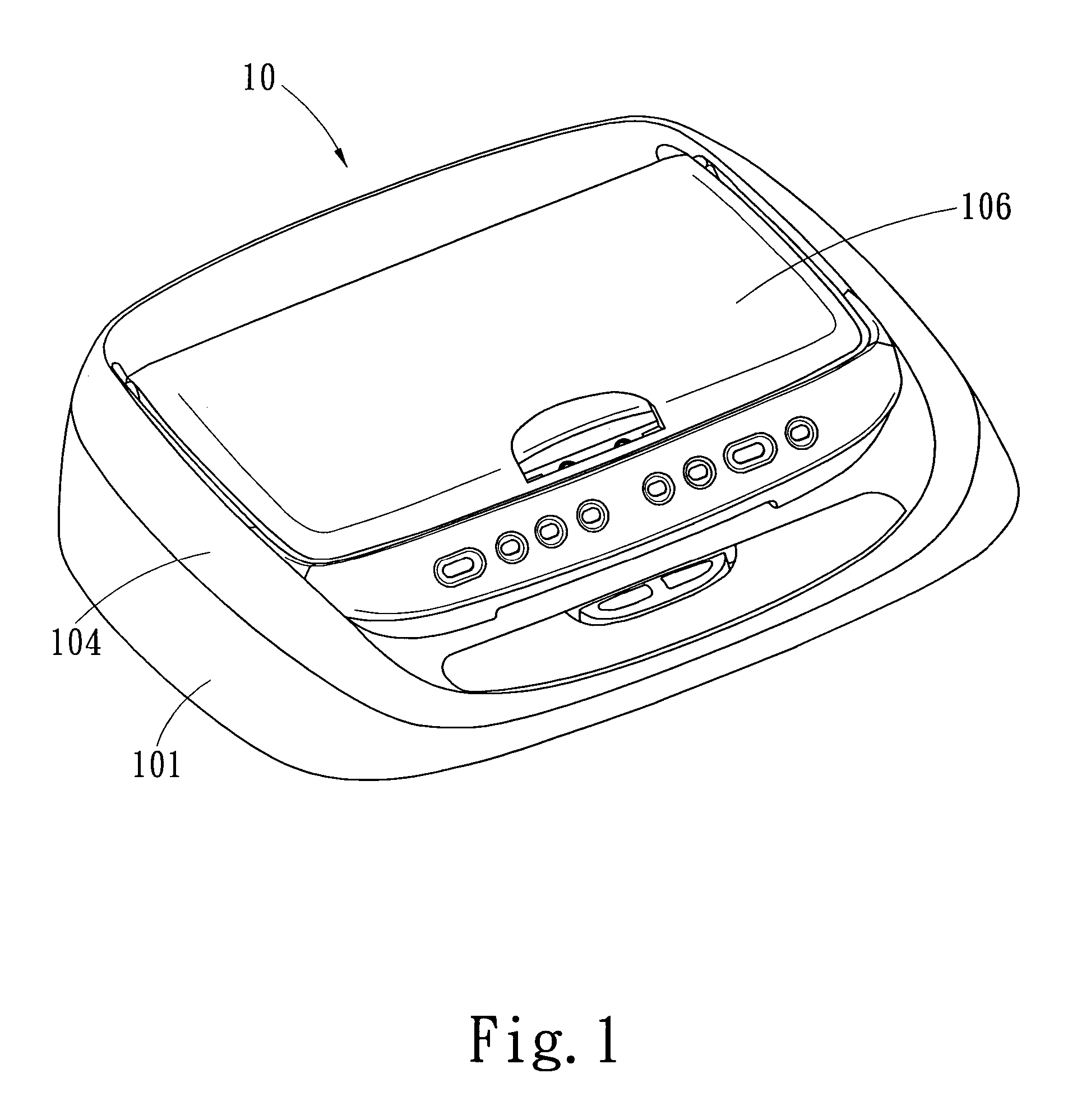 Combined audio-visual device for cars