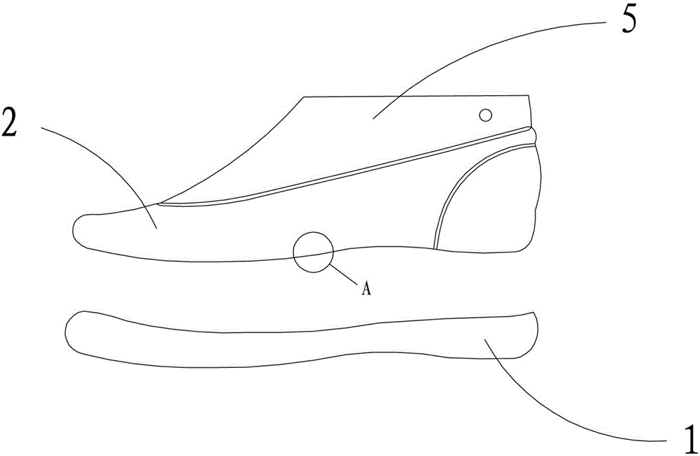 Structure of portable casual shoes and manufacturing process for portable casual shoes