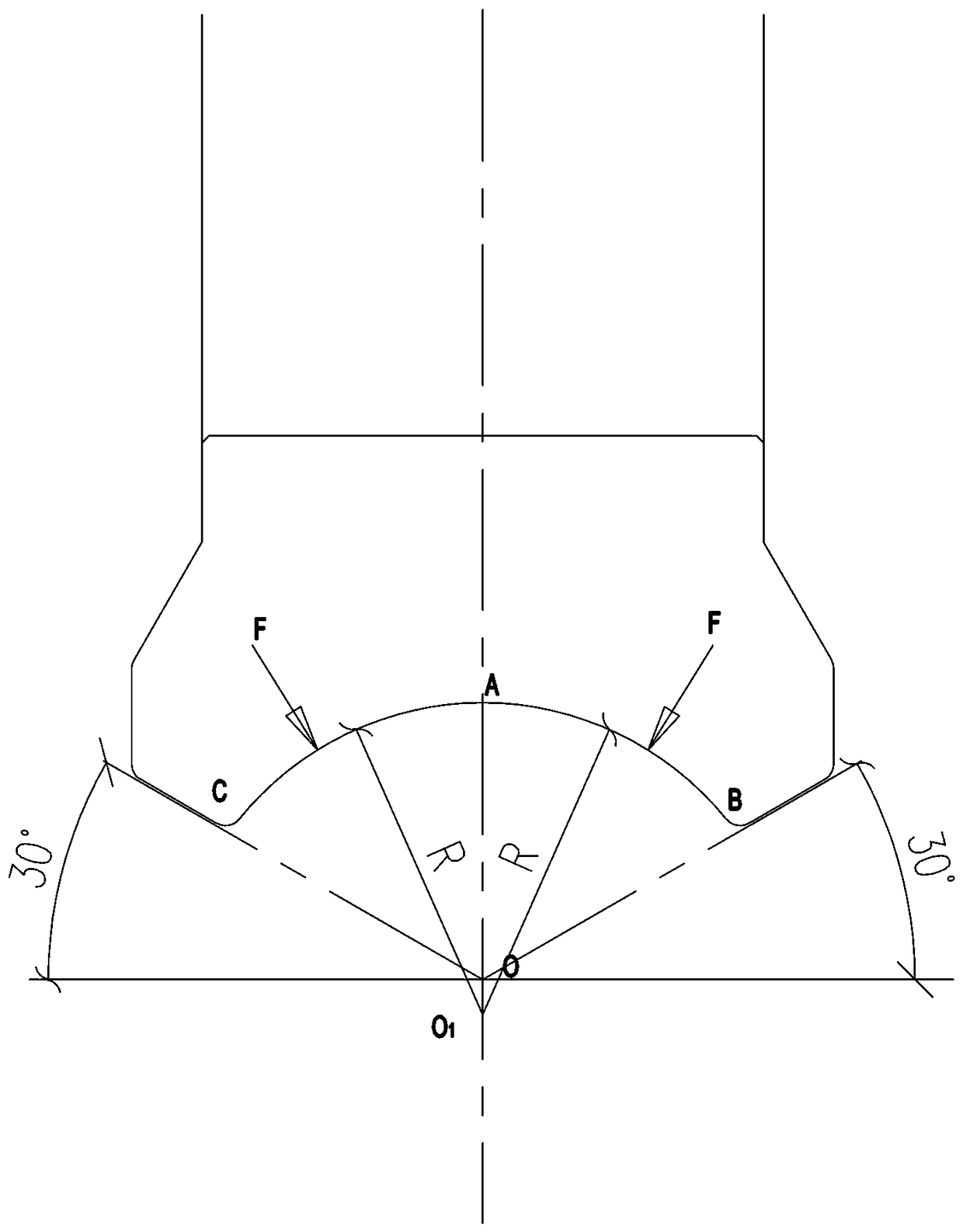 Asymmetric roller for sizing and reducing machine