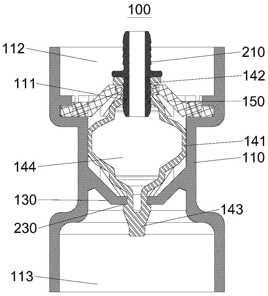 External expansion type flexible pressure valve