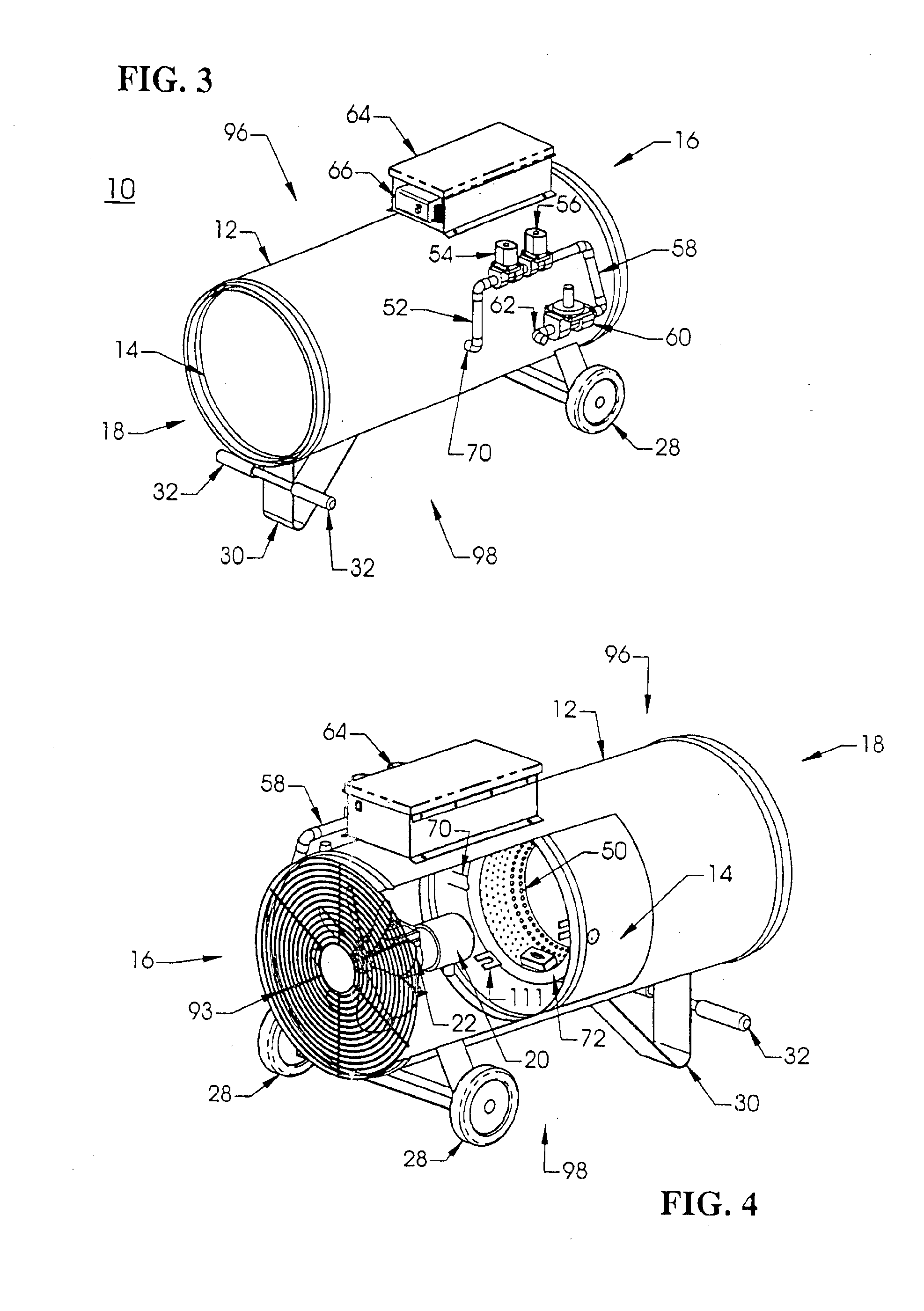 Combustion system for a heater