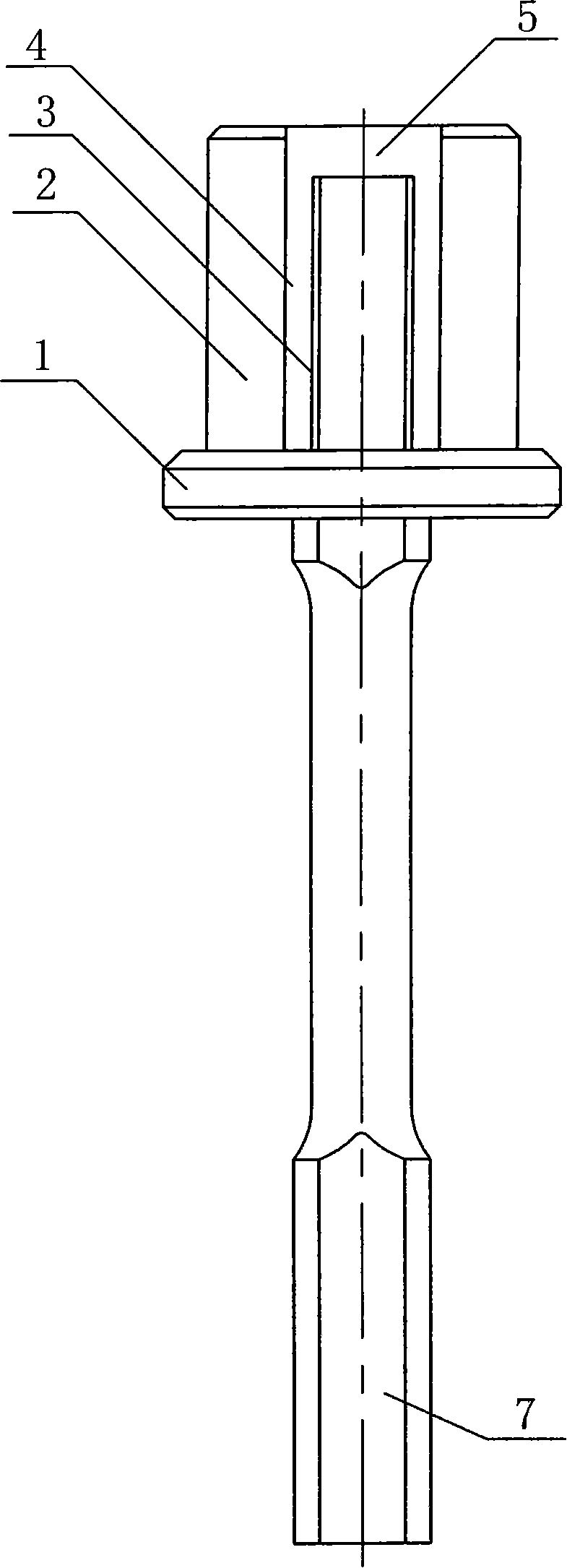 Concentric retaining sleeve of torsional specimen