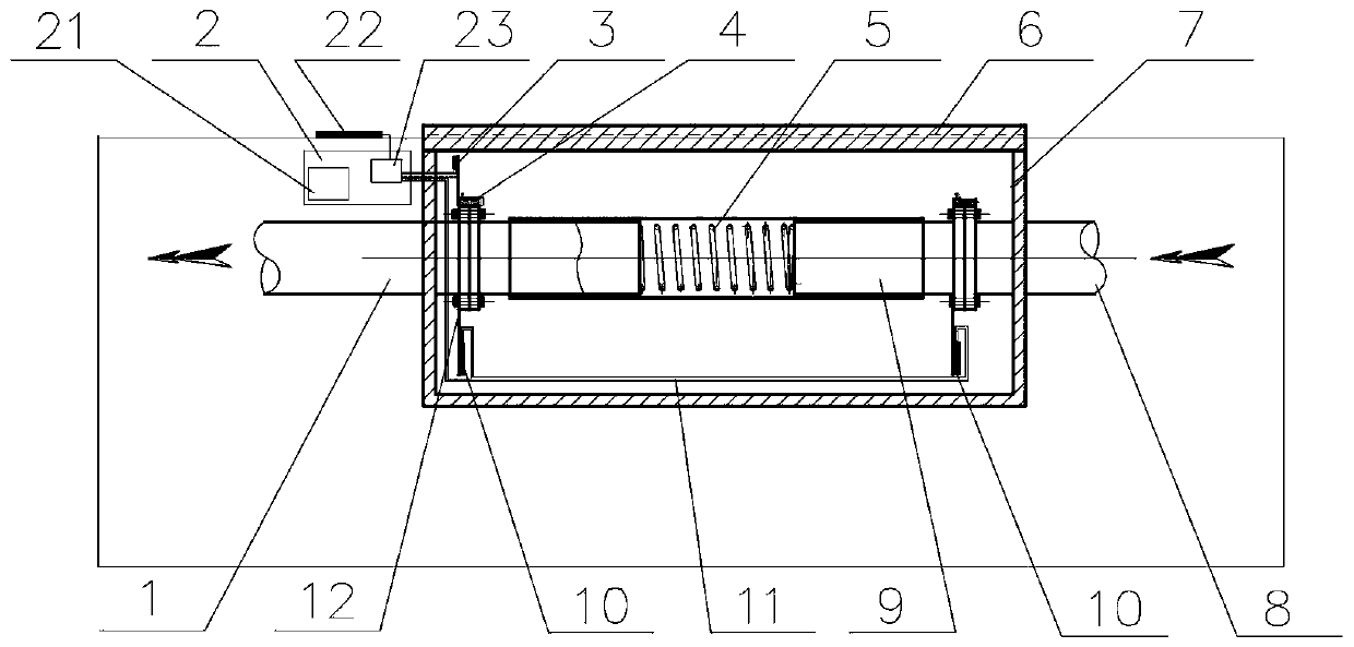 Intelligent pipeline compensator fault alarm device