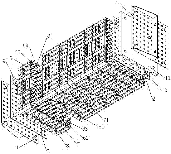 Modular battery block structure