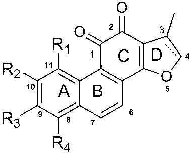 Tanshinone class I derivant and synthesizing method and application thereof