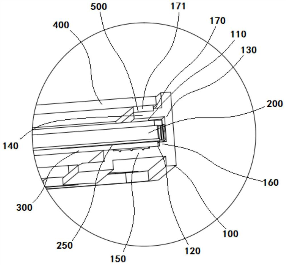 Integrated installation structure, drawer type liquid crystal display module and liquid crystal display device