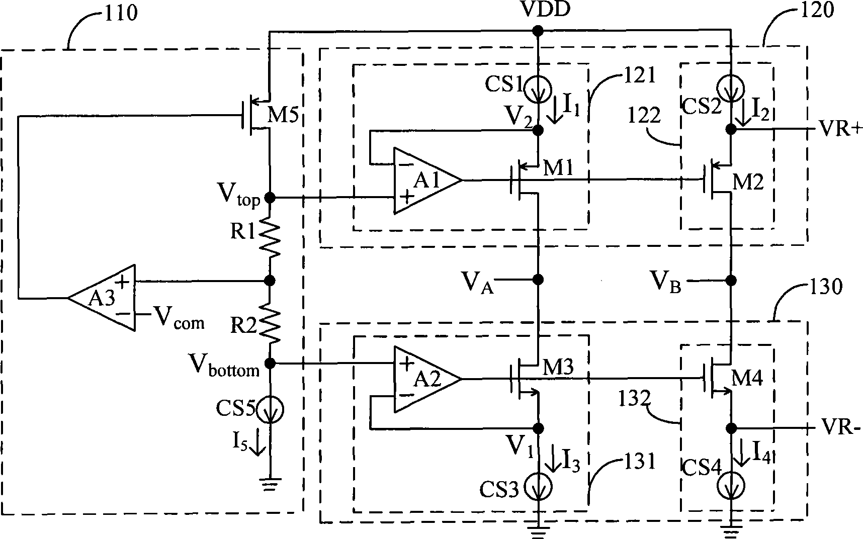 A reference voltage buffer circuit