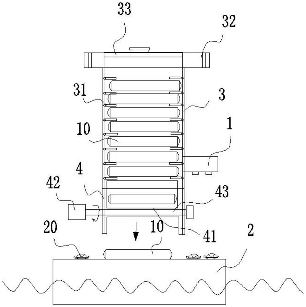 Automatic throwing device for positioning water surface target through vision and control method of automatic throwing device