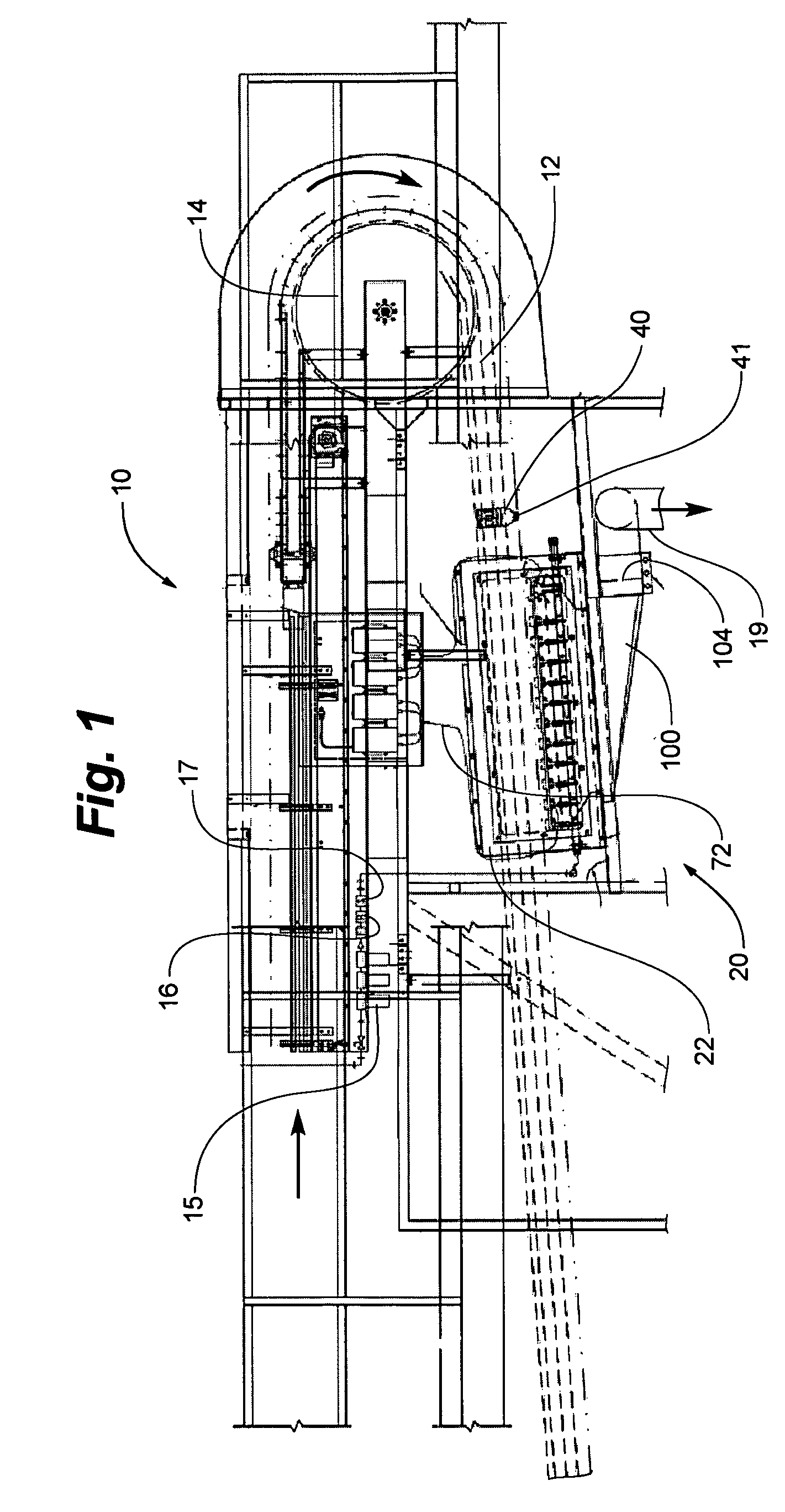 Method of ionized air-rinsing of containers and apparatus therefor