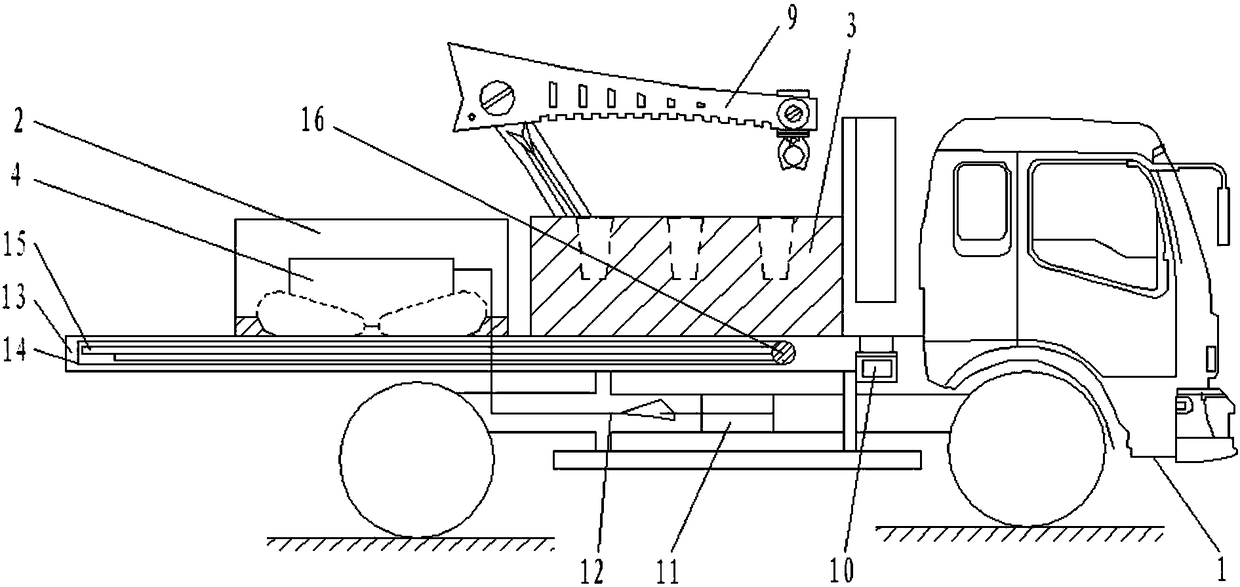 Intelligent weight self-loading self-unloading engineering vehicle