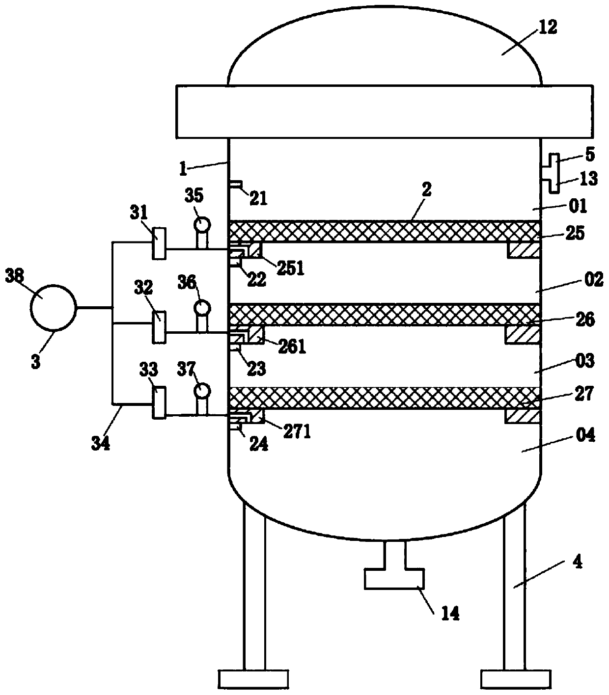 A filter device for chemical experiments