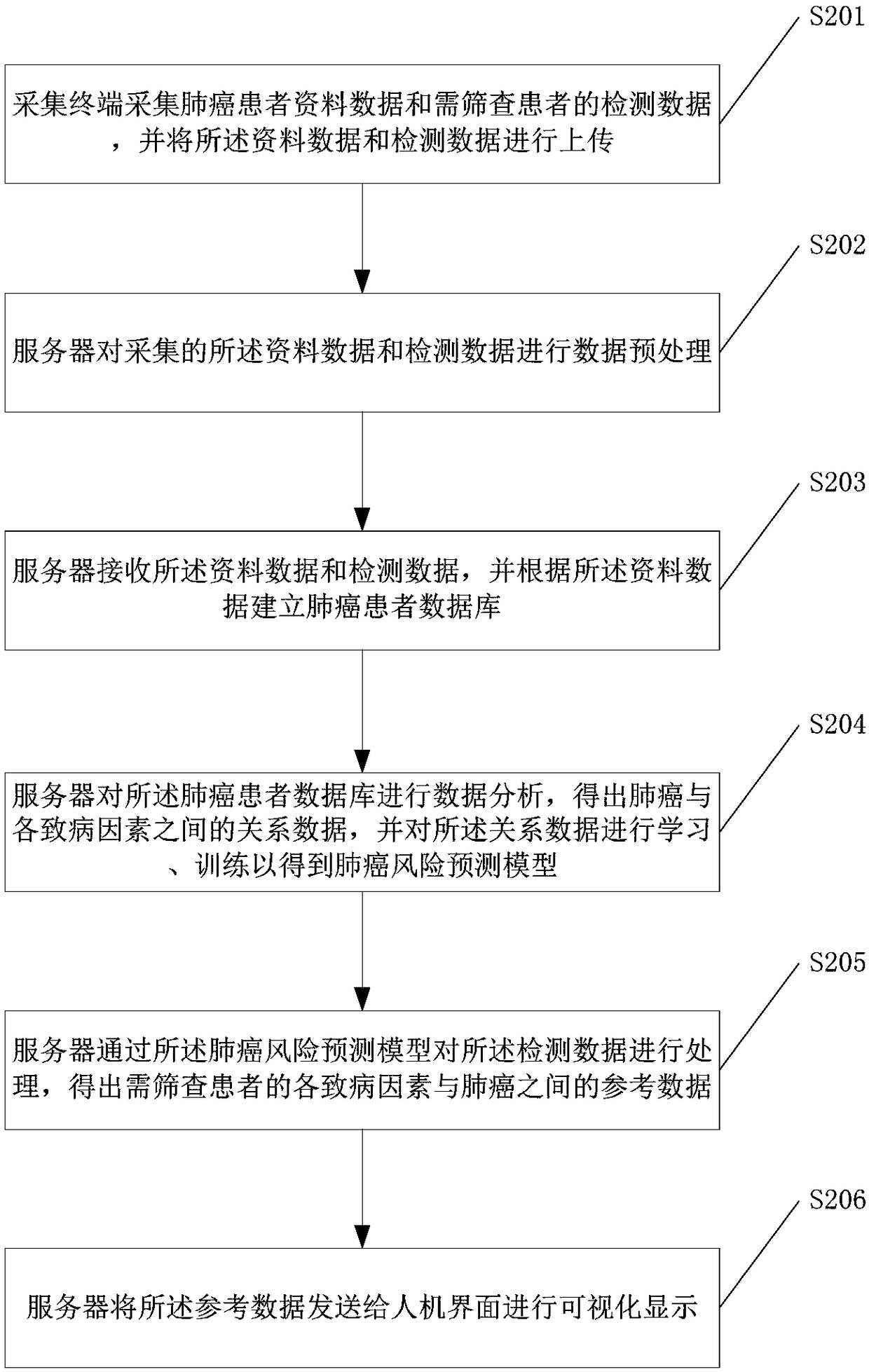 Big data based lung cancer screening system and method