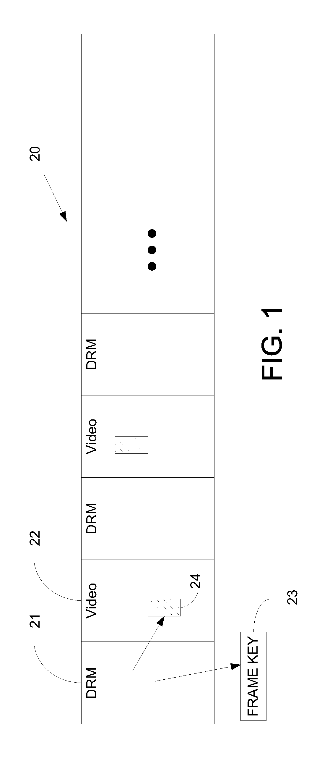 Elementary bitstream cryptographic material transport systems and methods