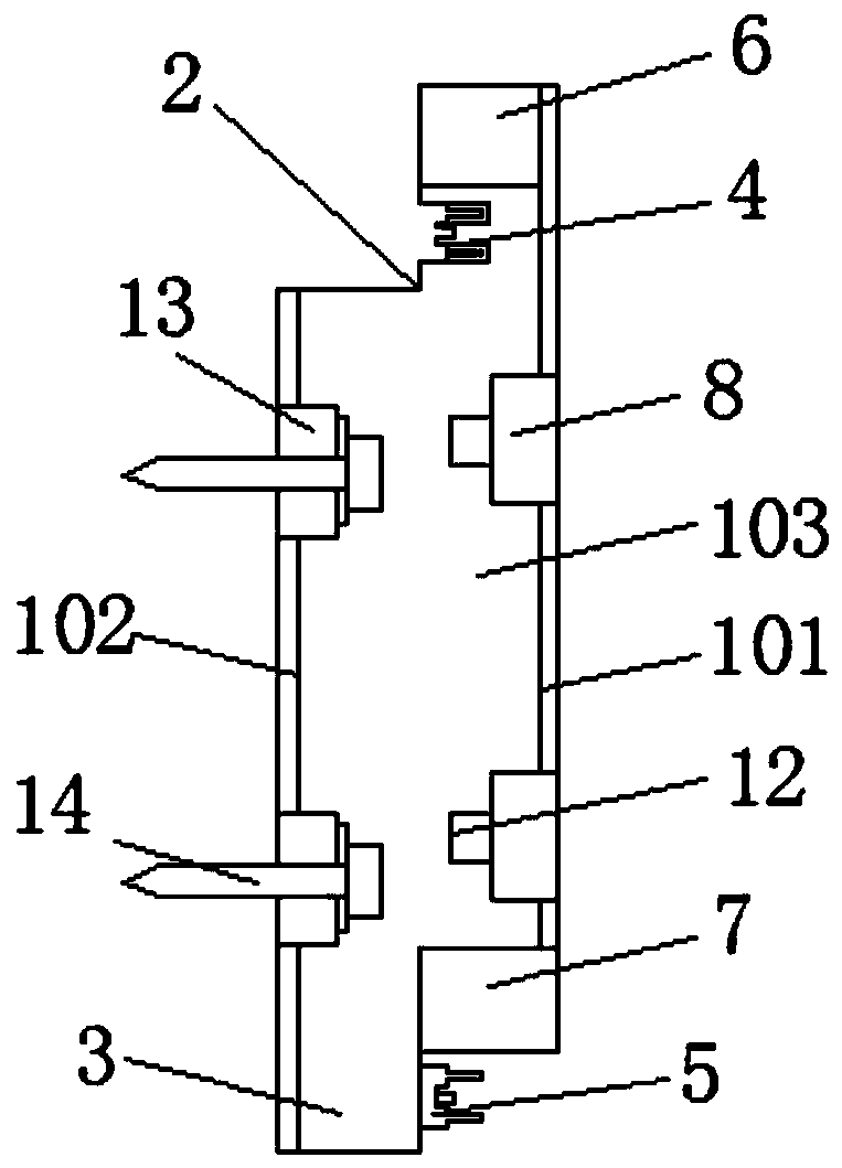 Metal face composite curtain wall plate assembly for building engineering