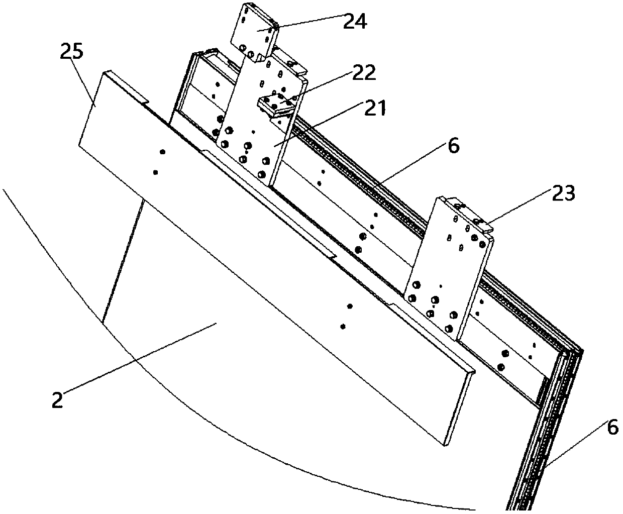 Double-fan sliding shielding door installing structure and method